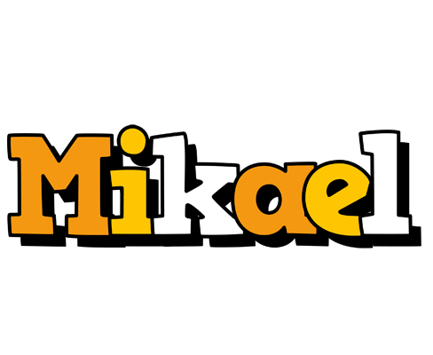 Mikael cartoon logo