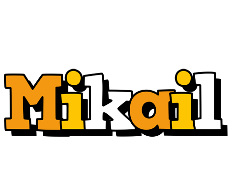 Mikail cartoon logo