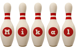 Mikal bowling-pin logo