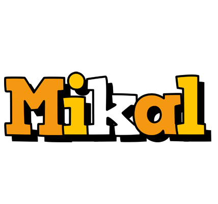 Mikal cartoon logo