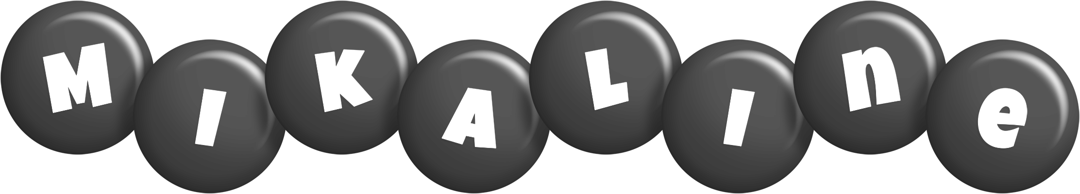 Mikaline candy-black logo