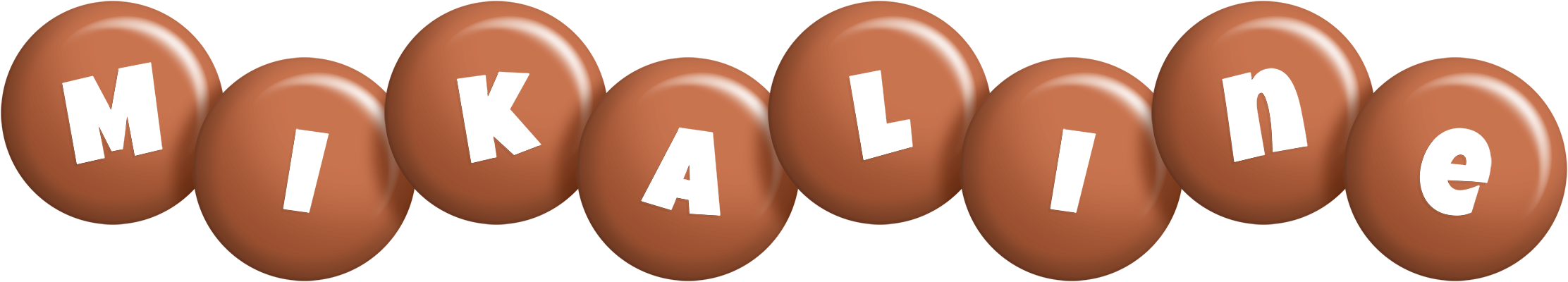 Mikaline candy-brown logo