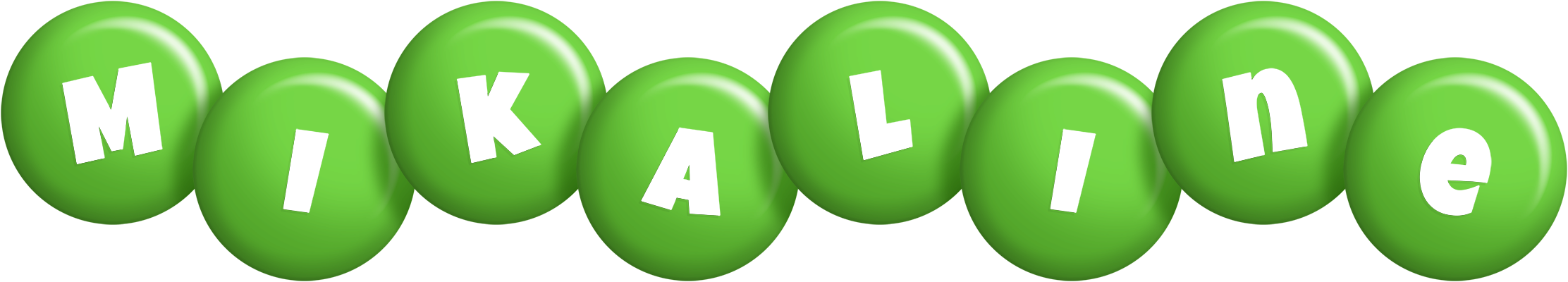 Mikaline candy-green logo