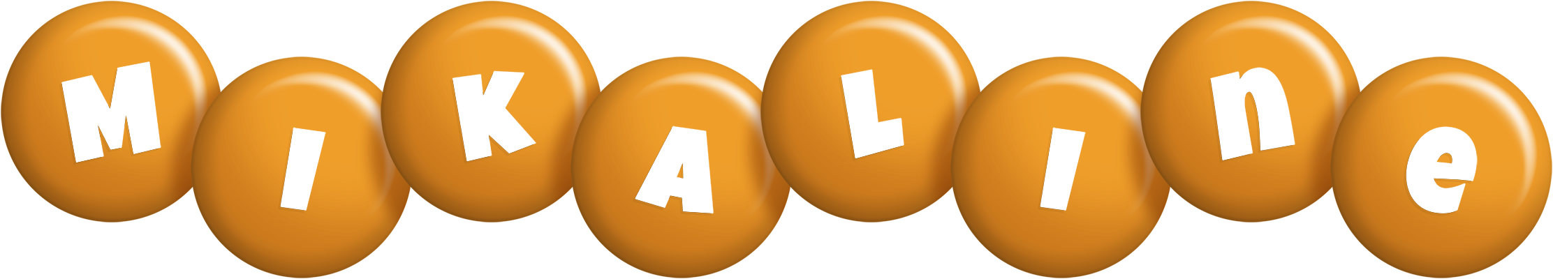 Mikaline candy-orange logo