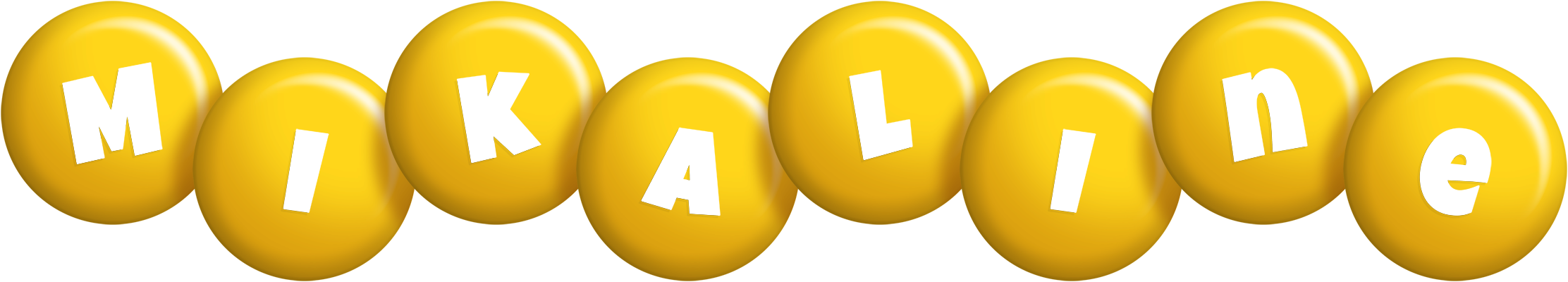 Mikaline candy-yellow logo
