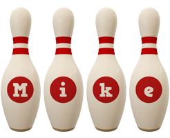 Mike bowling-pin logo