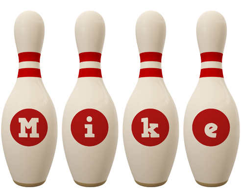 Mike bowling-pin logo