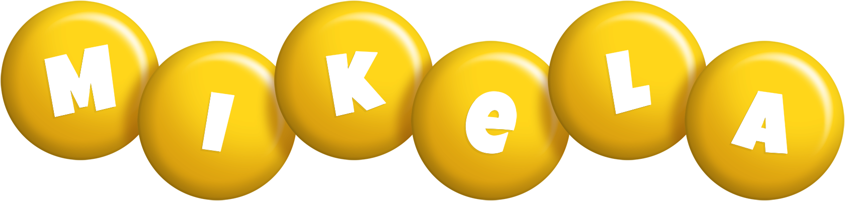 Mikela candy-yellow logo