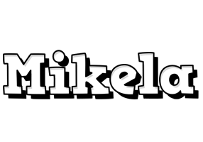 Mikela snowing logo