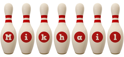 Mikhail bowling-pin logo