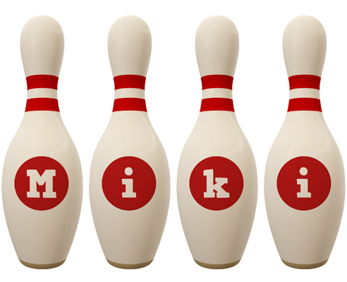 Miki bowling-pin logo