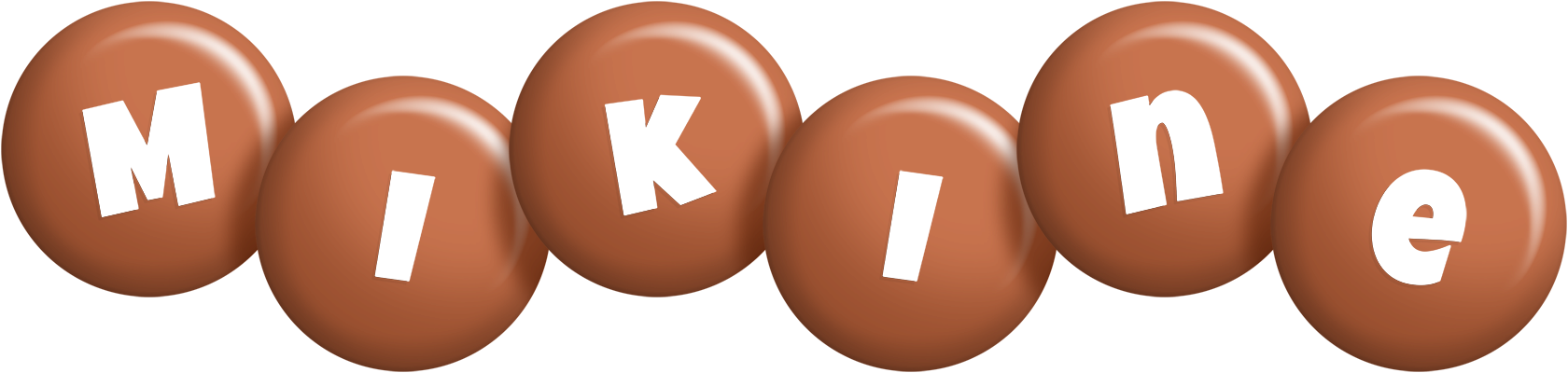 Mikine candy-brown logo