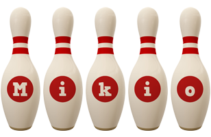 Mikio bowling-pin logo