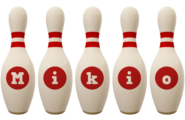 Mikio bowling-pin logo