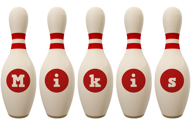 Mikis bowling-pin logo