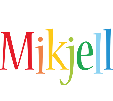 Mikjell birthday logo