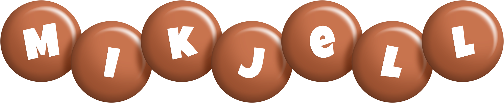 Mikjell candy-brown logo