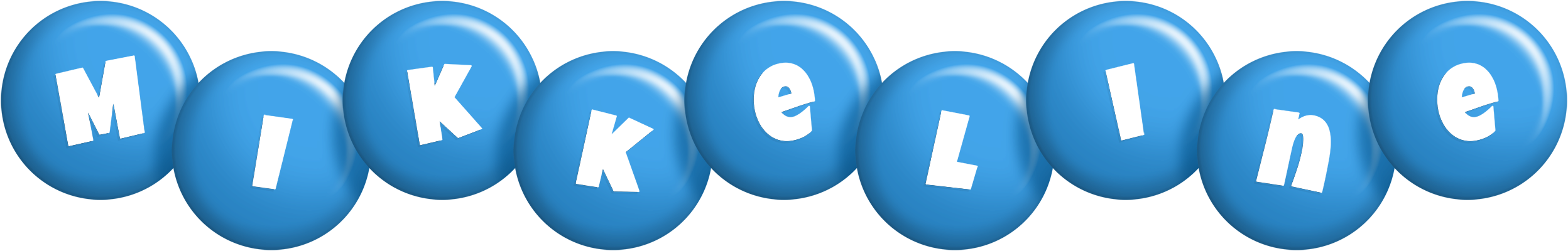 Mikkeline candy-blue logo