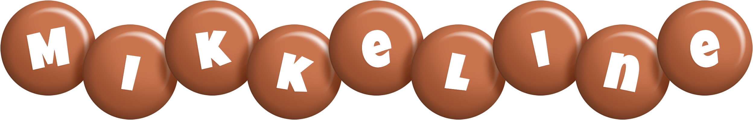 Mikkeline candy-brown logo