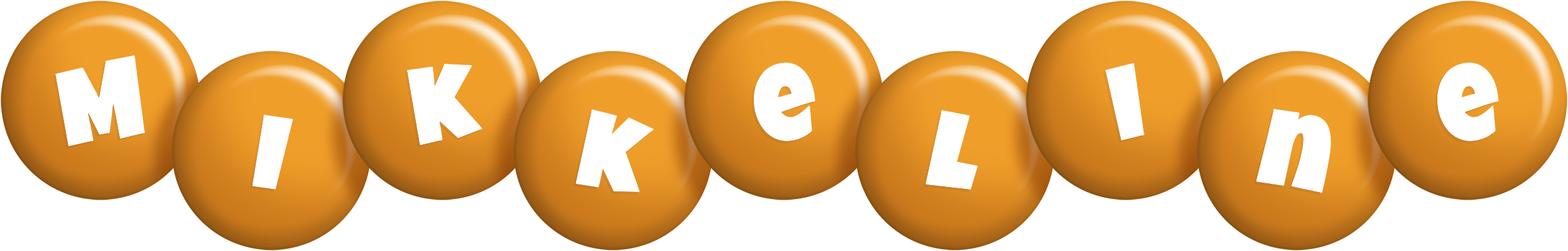 Mikkeline candy-orange logo