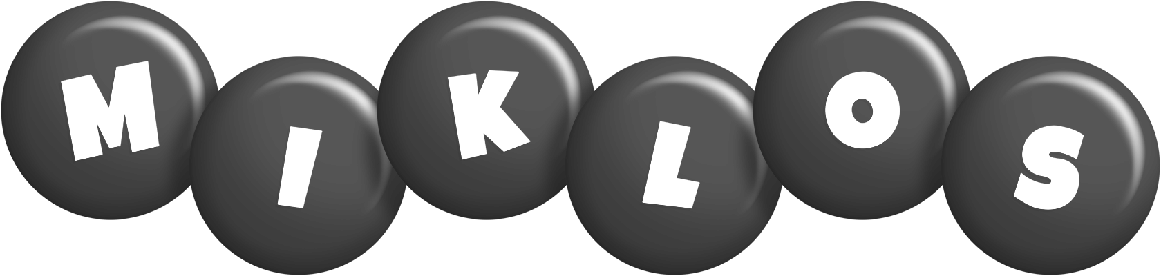 Miklos candy-black logo