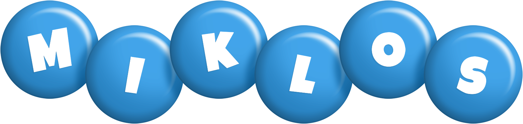 Miklos candy-blue logo