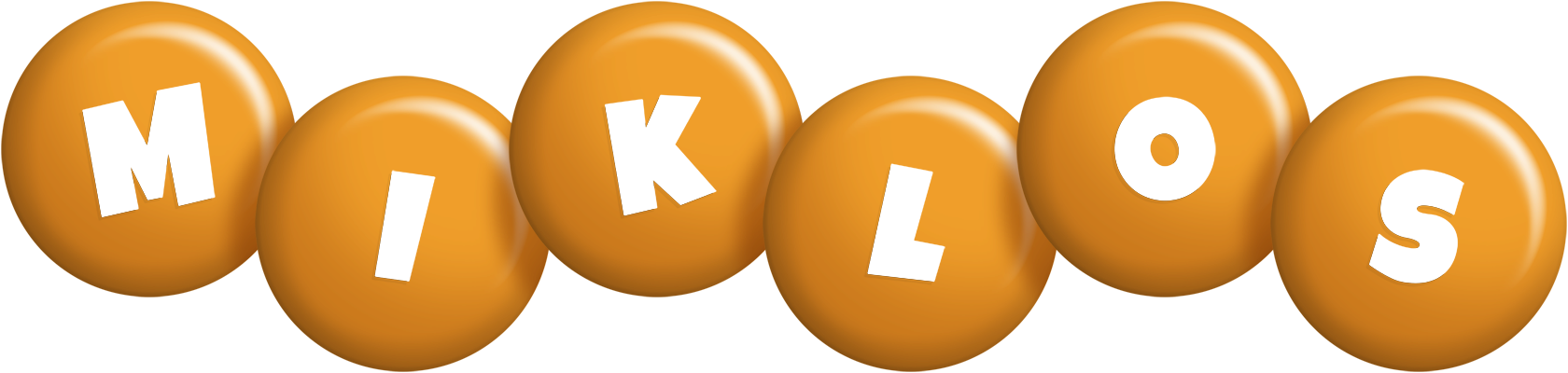 Miklos candy-orange logo