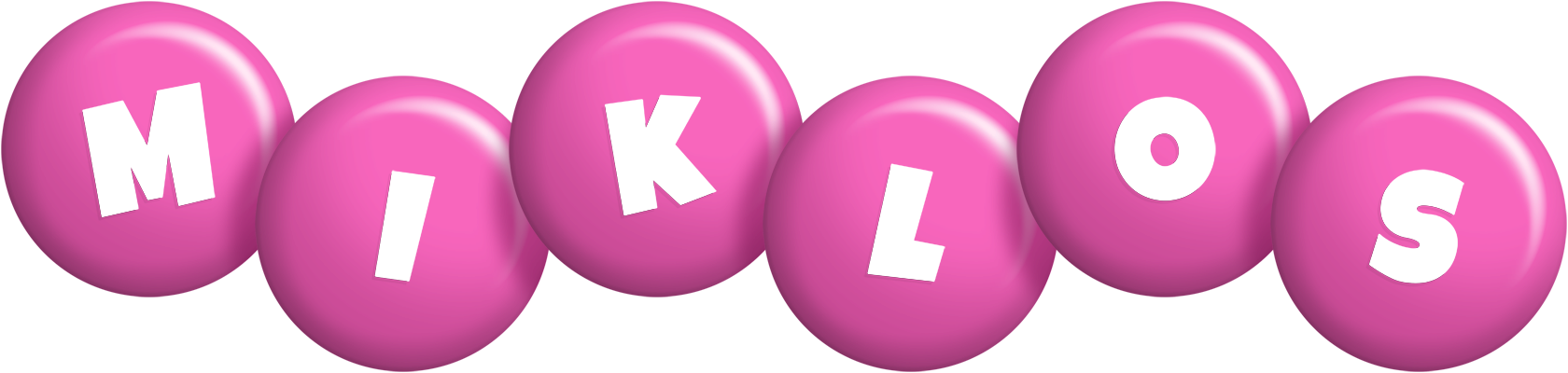 Miklos candy-pink logo
