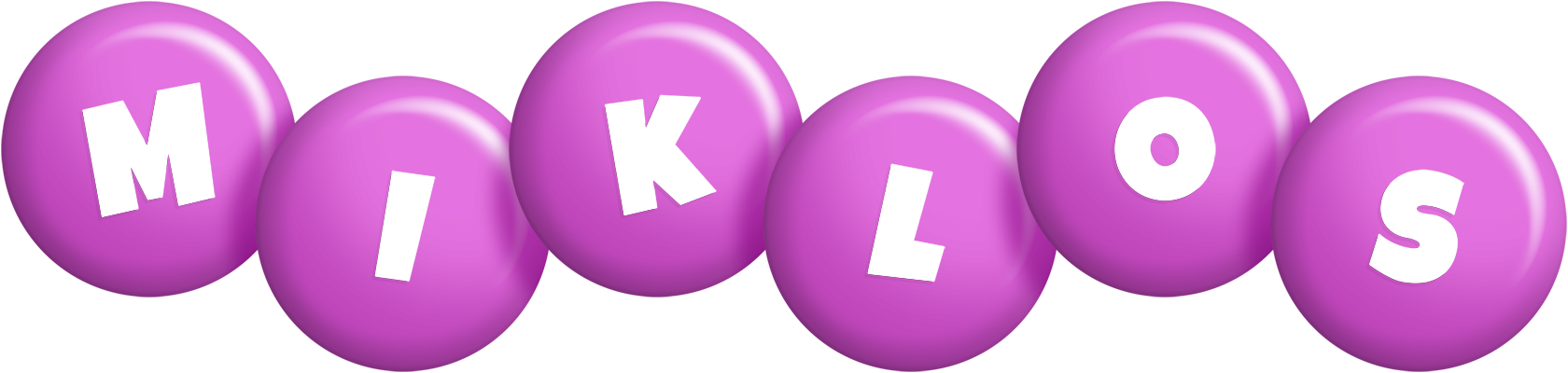 Miklos candy-purple logo