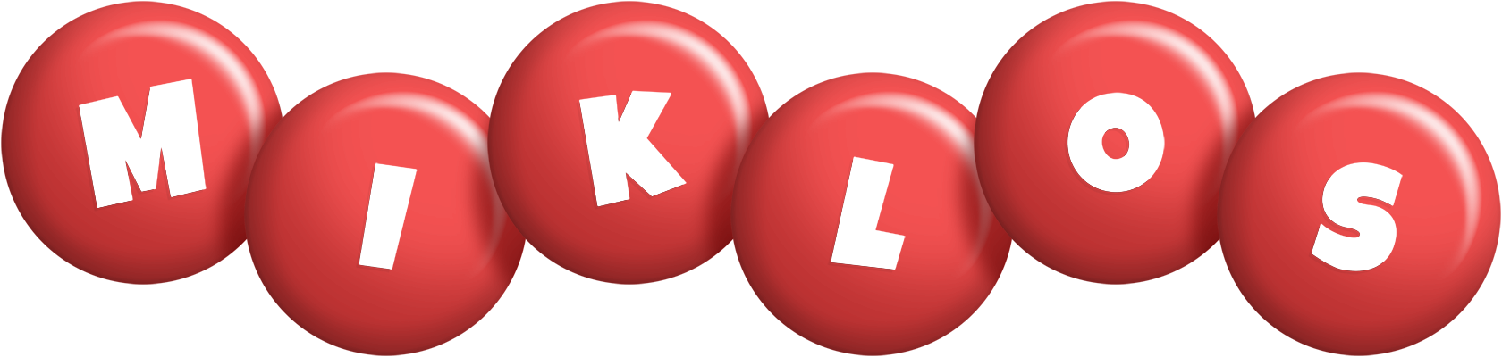 Miklos candy-red logo