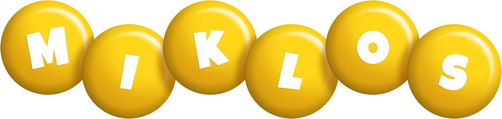 Miklos candy-yellow logo