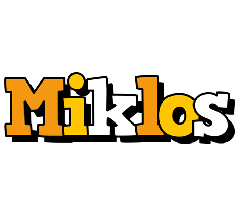 Miklos cartoon logo