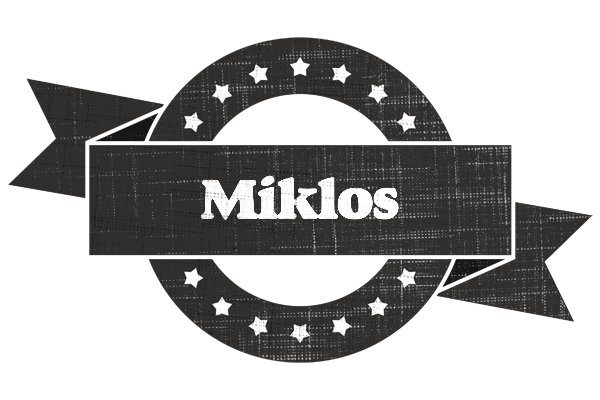 Miklos grunge logo