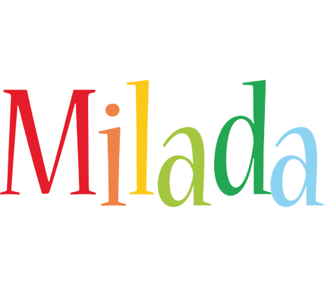 Milada birthday logo