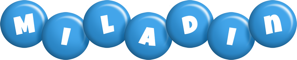 Miladin candy-blue logo