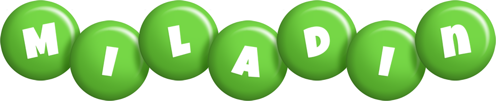 Miladin candy-green logo