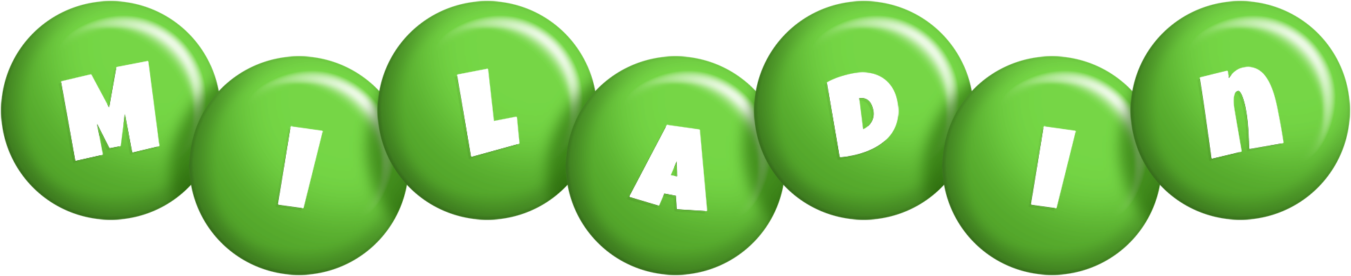 Miladin candy-green logo