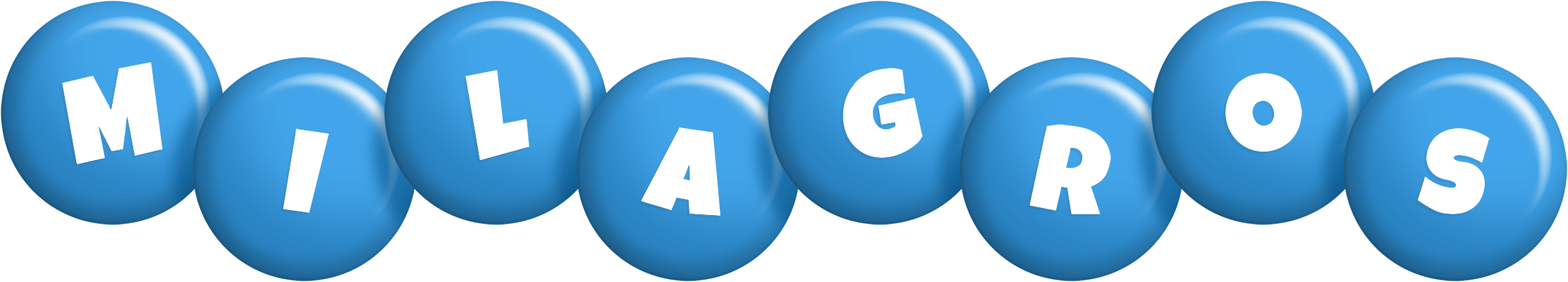 Milagros candy-blue logo