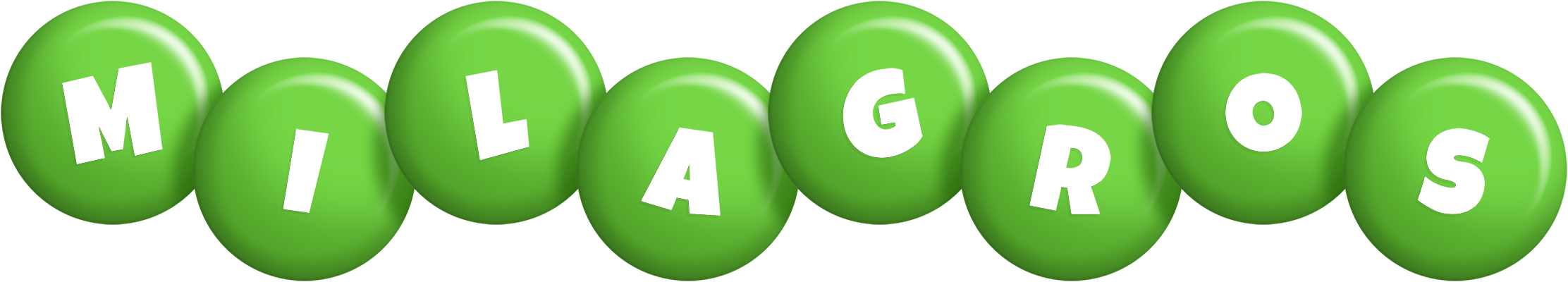 Milagros candy-green logo