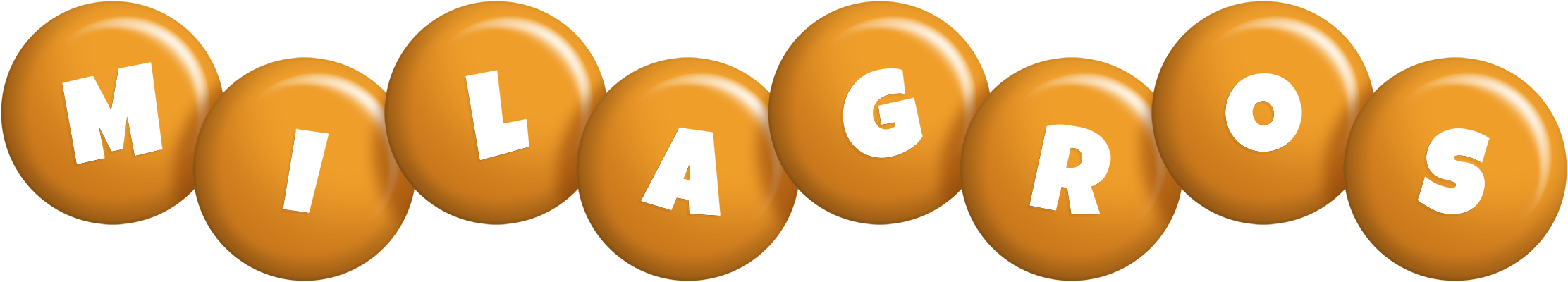 Milagros candy-orange logo