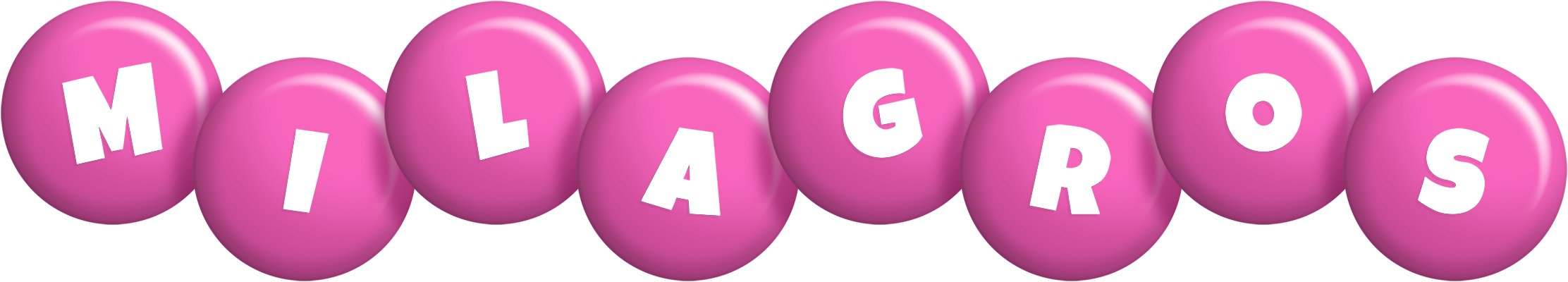 Milagros candy-pink logo