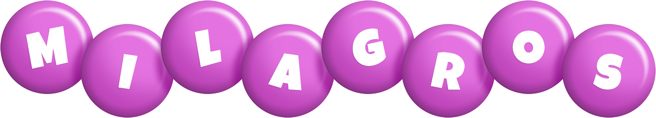 Milagros candy-purple logo