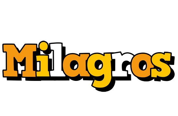 Milagros cartoon logo