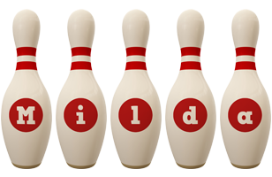 Milda bowling-pin logo