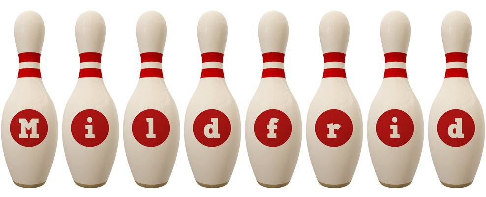 Mildfrid bowling-pin logo