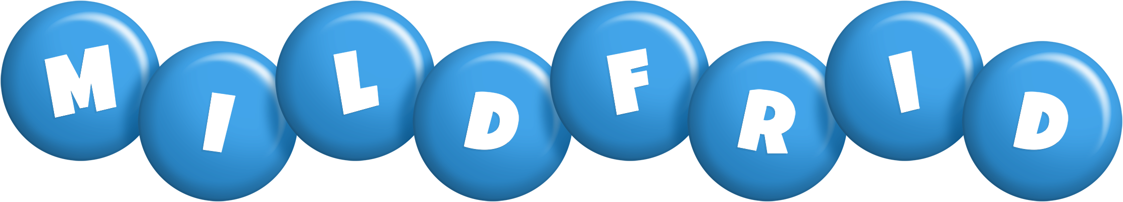 Mildfrid candy-blue logo
