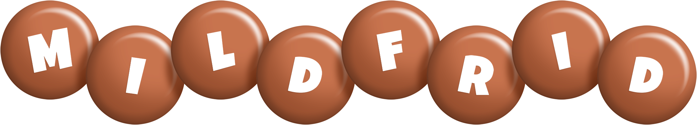 Mildfrid candy-brown logo