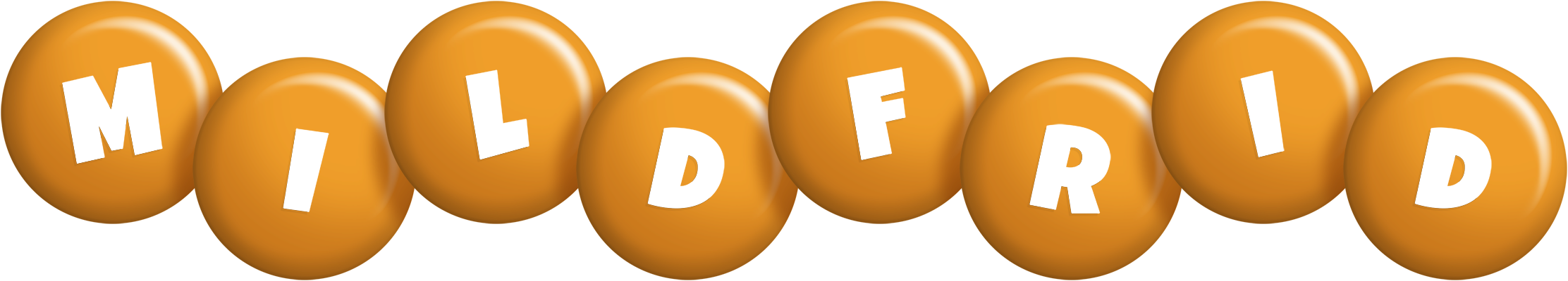 Mildfrid candy-orange logo