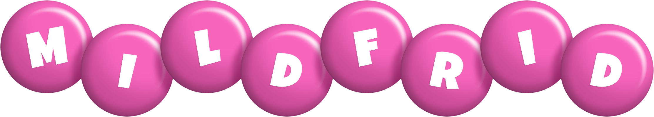 Mildfrid candy-pink logo