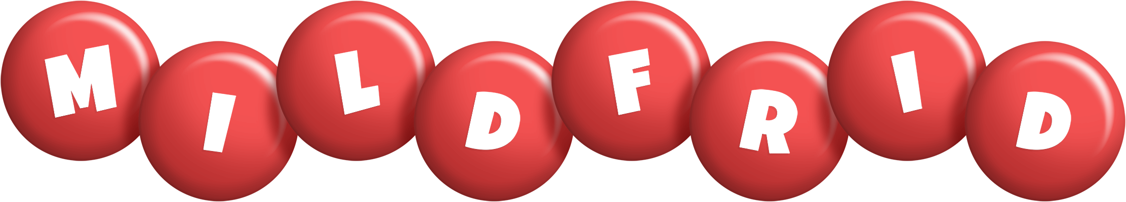 Mildfrid candy-red logo